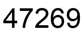 Number 47269 black image