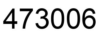 Number 473006 black image