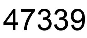 Number 47339 black image