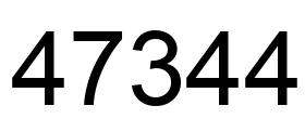 Number 47344 black image