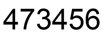 Número 473456 imagen negro