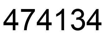 Número 474134 imagen negro