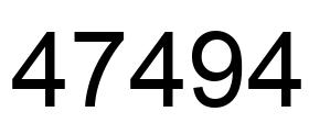 Number 47494 black image
