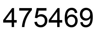 Number 475469 black image