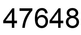 Número 47648 imagen negro
