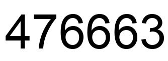 Número 476663 imagen negro