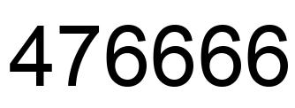 Number 476666 black image