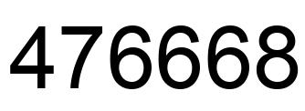 Number 476668 black image