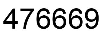 Number 476669 black image