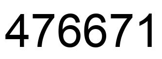 Number 476671 black image