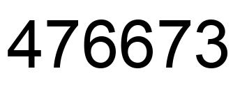 Number 476673 black image