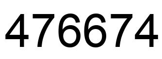 Number 476674 black image