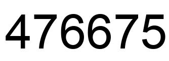 Number 476675 black image