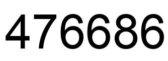 Número 476686 imagen negro