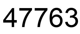 Número 47763 imagen negro