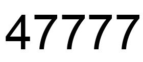 Number 47777 black image