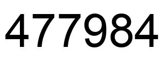 Número 477984 imagen negro