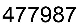 Número 477987 imagen negro