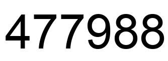 Número 477988 imagen negro