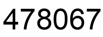 Number 478067 black image