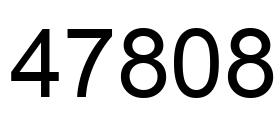 Number 47808 black image