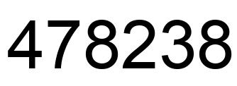 Number 478238 black image