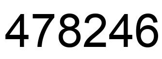 Number 478246 black image