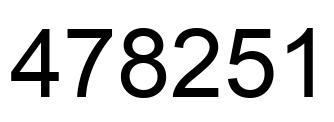 Number 478251 black image