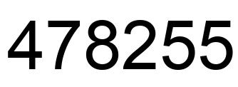 Number 478255 black image