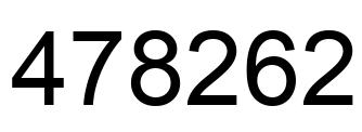 Number 478262 black image