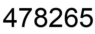 Número 478265 imagen negro