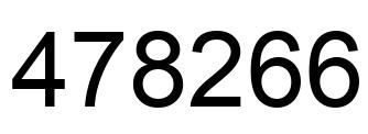 Número 478266 imagen negro