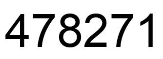 Number 478271 black image