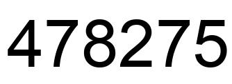 Number 478275 black image
