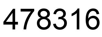 Number 478316 black image