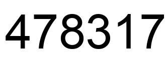 Number 478317 black image