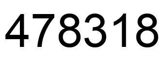 Number 478318 black image