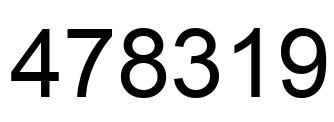 Number 478319 black image