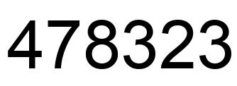 Number 478323 black image