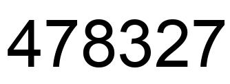 Número 478327 imagen negro