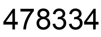 Número 478334 imagen negro