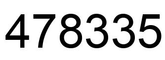 Número 478335 imagen negro