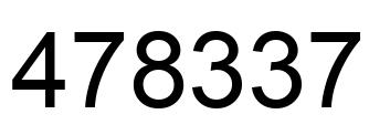 Número 478337 imagen negro