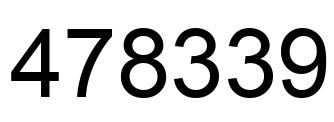 Number 478339 black image