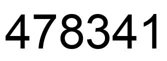 Número 478341 imagen negro