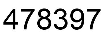 Number 478397 black image
