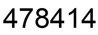 Number 478414 black image