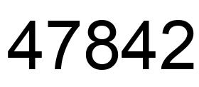 Number 47842 black image