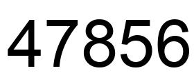 Number 47856 black image
