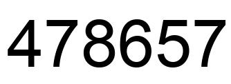 Number 478657 black image